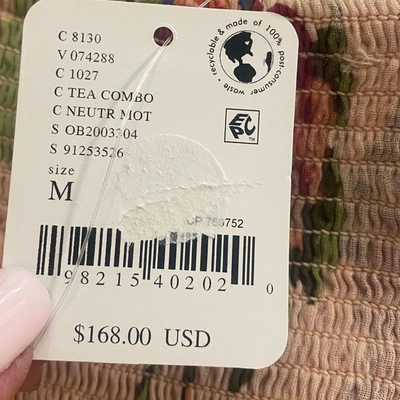 Free People Women Morning Glory Maxi Cotton Stretchy Flowing Long Sleeve New M-L - Picture 15 of 16